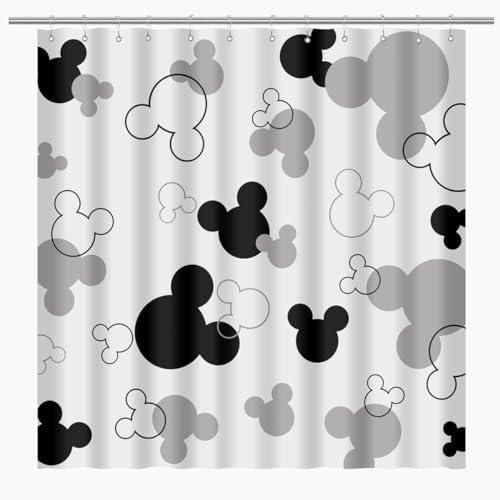 Pair of Mouse Head Shower Curtains