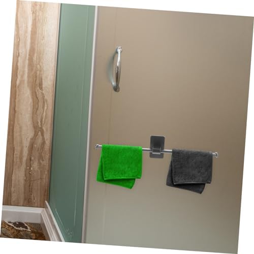 Healifty Wall-Mounted Bathroom Towel Holder No Drilling Easy to Use
