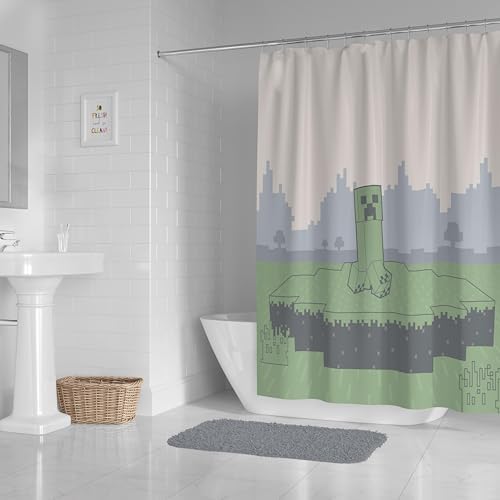 Jay Franco Minecraft Creeper Shower Curtain - 70x72 Inch