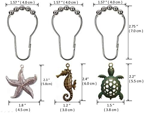 Molikas Rust-Resistant Nautical shower hangers