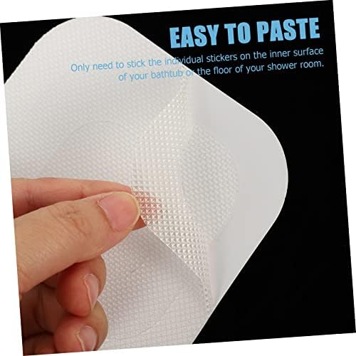 24pcs Square Non Slip Bathroom Stickers Transparent Peva Safety Decals