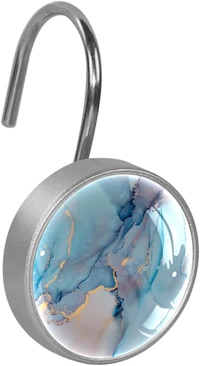 12 Set Decorative Shower Curtain Hooks