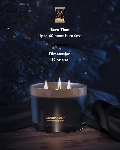 96NORTH Luxury Black Candle - Premium Fragrance with Long Burning Time