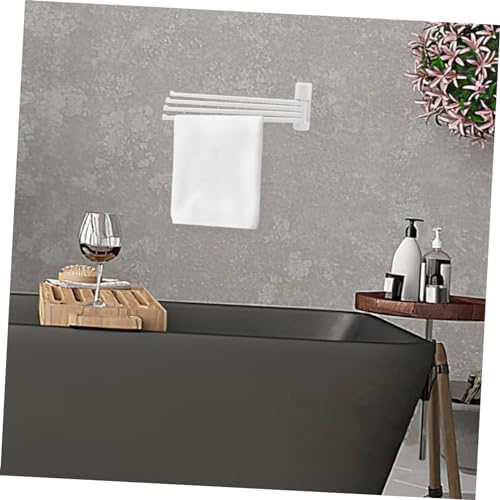 Simple design space-saving towel rack for bathroom