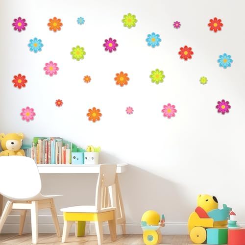24 Pcs Funny Floral Non-Slip Bathtub Stickers