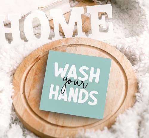 SRADMO Kids Bathroom Quote Wash Your Hands Get Ready to Wash Right