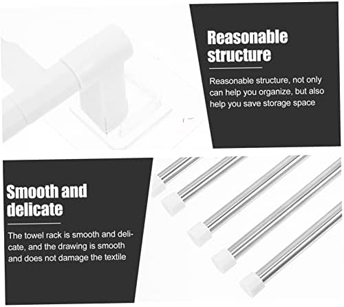 1Set Stainless Steel Wall Mounted Towel Rack