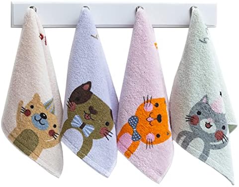 Cute Cat Soft Hand Towels for Kids