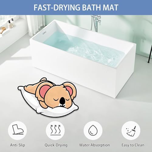 Stopsad Ceramic Non-Slip Koala Bath Mat for Kids