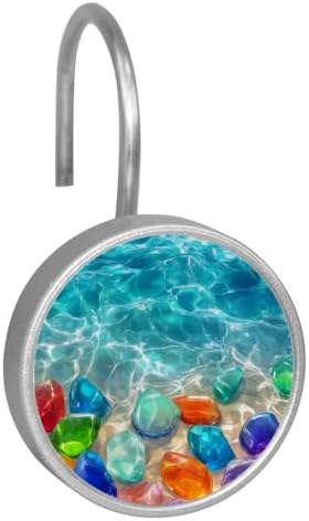 Set of 12 Decorative Shower Curtain Hooks