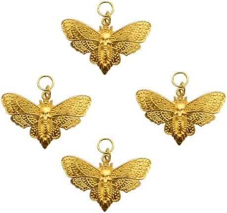 Stylish Skull Moth Decorative Shower Hooks 12pcs Gold