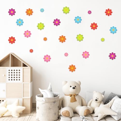 24 Pcs Funny Floral Non-Slip Bathtub Stickers