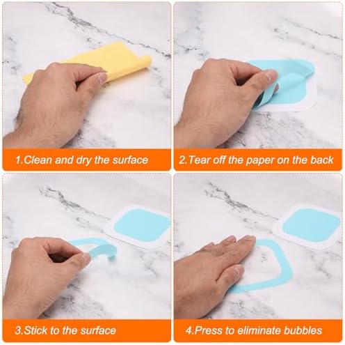 24pcs Anti-Slip Bathtub Stickers - Non-SlipTransparent Star Style