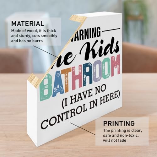 Perfect Kids Bathroom Sign Decor for Boys Girls