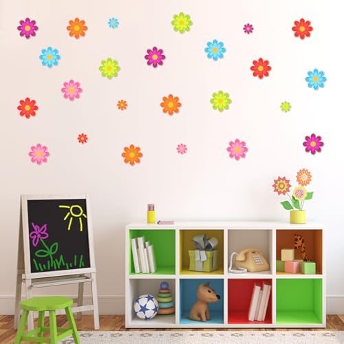 24 Pcs Funny Floral Non-Slip Bathtub Stickers