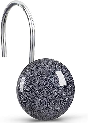 Sturdy Anti-Rust Shower Curtain Hooks Set of 12