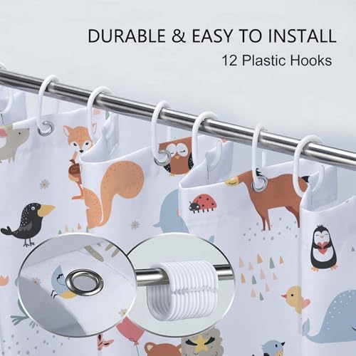 Animal shower curtain for kids