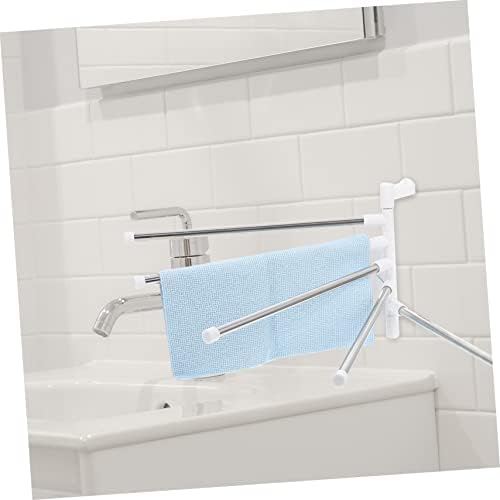 1Set Stainless Steel Rotating Towel Rack for Space-Saving Bathroom Storage