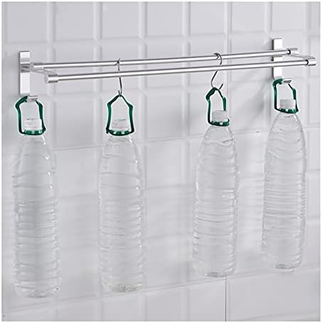 Bath Towel Holder Wall Hung Aluminum Towel Rail with No Drilling