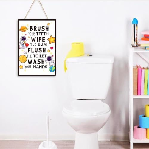 Kids Bathroom Funny Wall Art