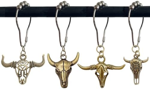 Daxingbu Highland Cow Shower Curtain Hooks Set