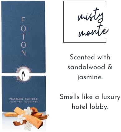 Foton Pearled Candle 18 Oz - Misty Monte Sandalwood Jasmine Jar Candle