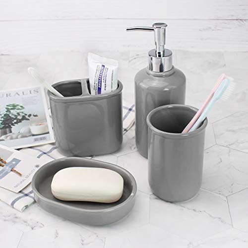Rich Life 4-Piece Ceramic Bathroom Accessory Set