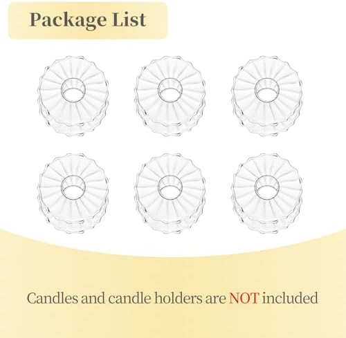 Hewory 12-Piece Glass Candle Drip Catchers
