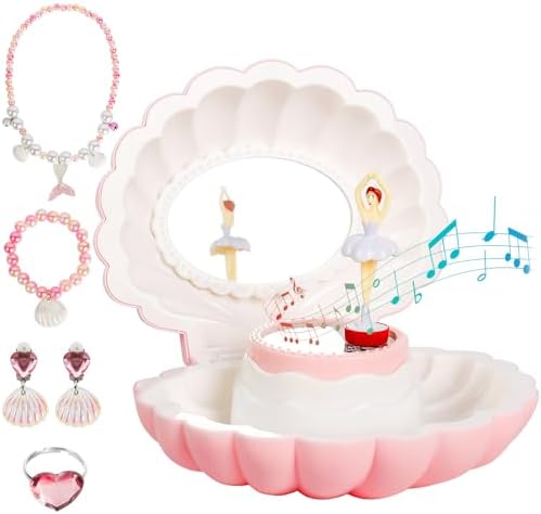 Hebaogugu Pink Jewelry Box for Girls