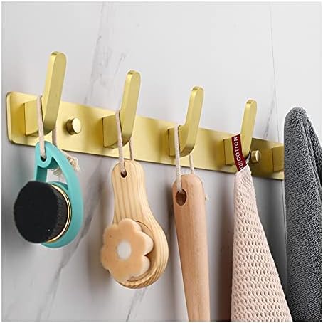 Bathroom Towel Rail Holder Brushed Gold Wall-Mounted Towel Holder for Bathrooms