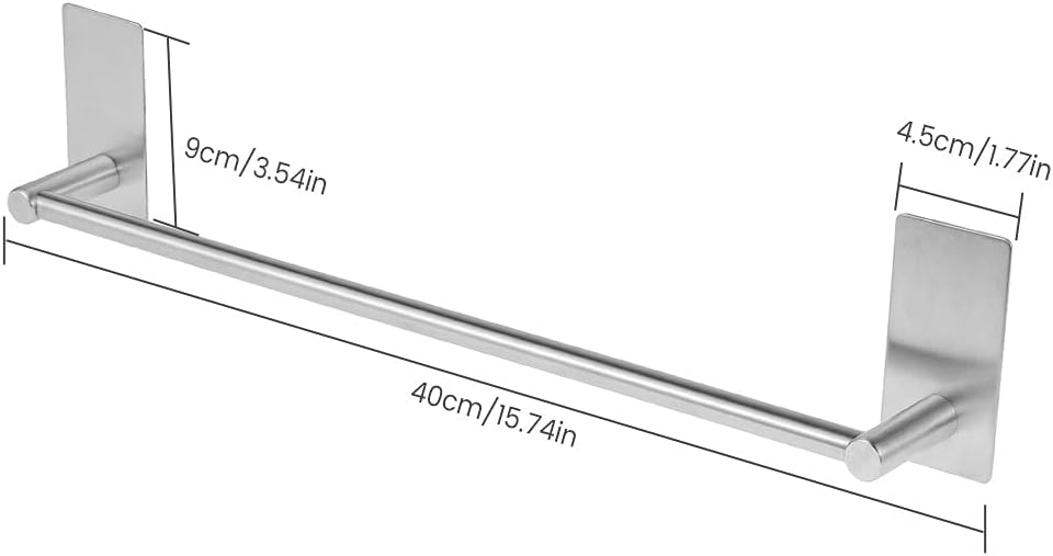 Stainless Steel Towel Rail for Bathroom - Easy Install Durable