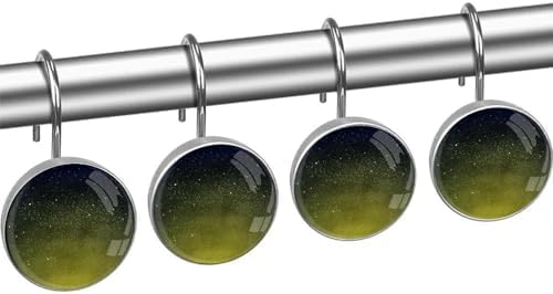 12-Piece Starry Sky Decorative shower curtain hangers
