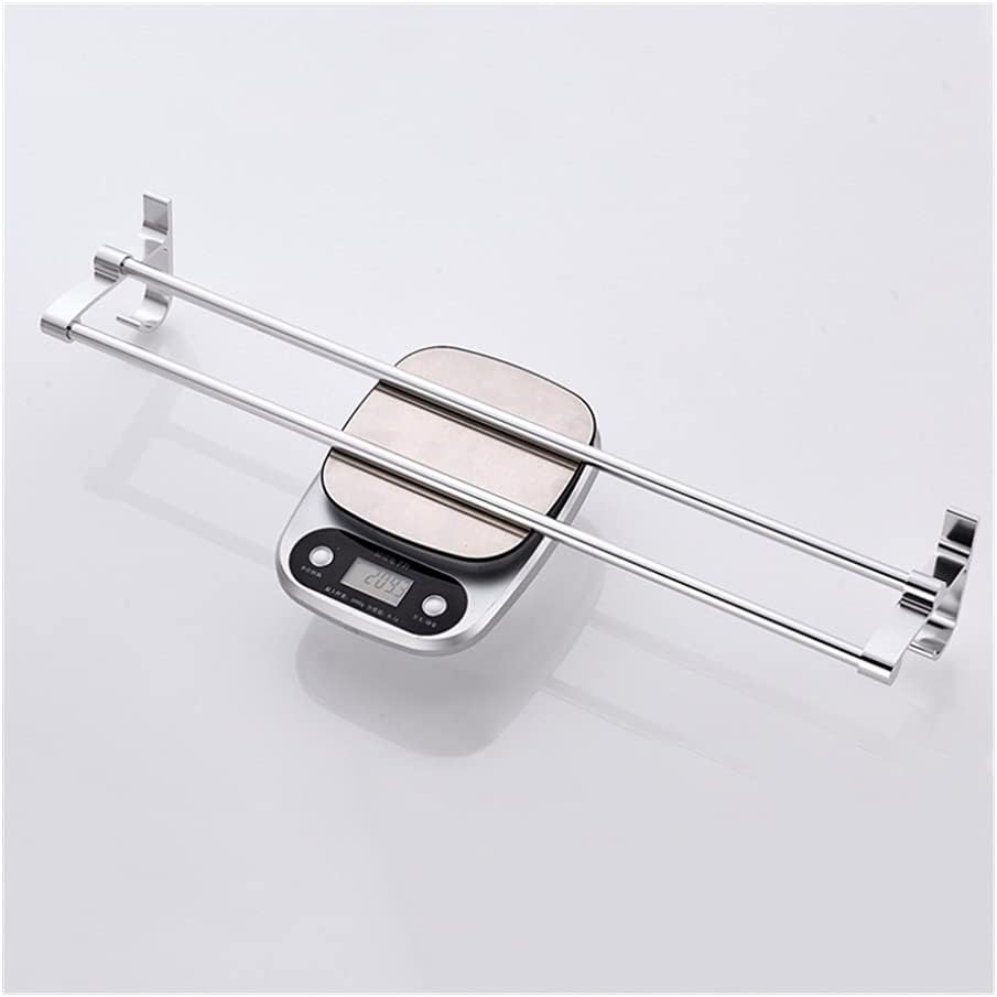 Bath Towel Holder Wall Hung Aluminum Towel Rail with No Drilling