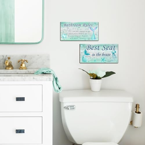 Bath Time Moments Mermaid Tail Bathroom Wall Decor