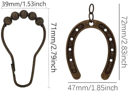 12-Piece Horseshoe Shower Hooks