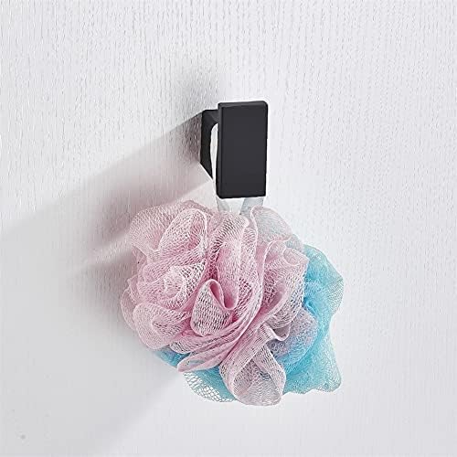 Sturdy black towel rail for bathroom
