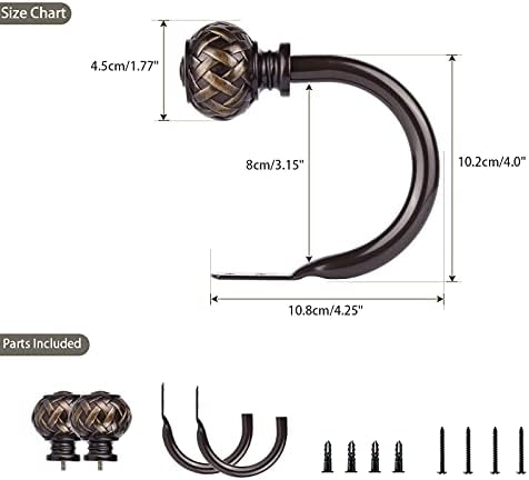 Elegant and Durable Black Bronze Curtain Holdbacks Set for Modern Windows