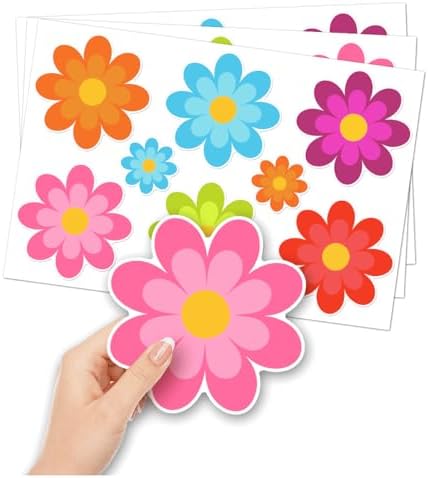 24 Pcs Funny Floral Non-Slip Bathtub Stickers