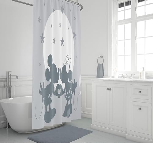 Jay Franco Disney Mickey Mouse and Minnie Shower Curtain - 70x72 Inch