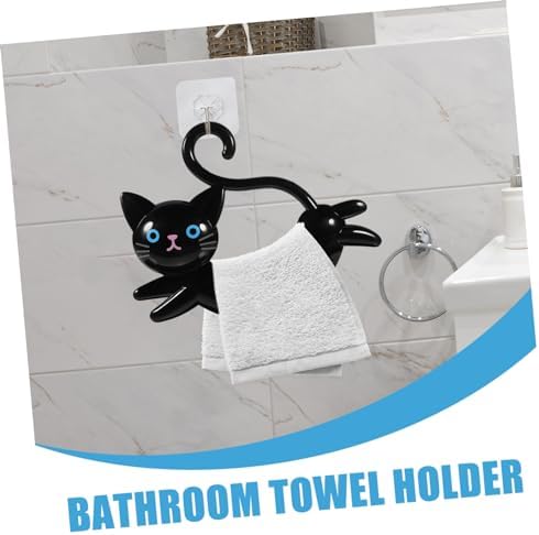 Adorable Cat Suction Cup Towel Rack