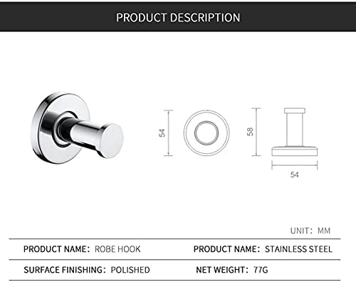 Modern Towel Rail Rack with Robe Hook and Roll Paper Holder