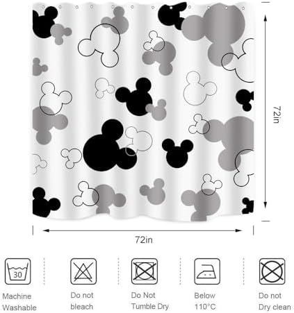 Pair of Mouse Head Shower Curtains