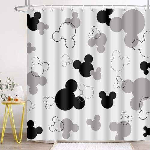 Pair of Mouse Head Shower Curtains