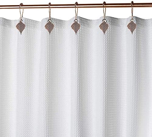 Birch Tree Leaf shower curtain hooks with vibrant autumnal design