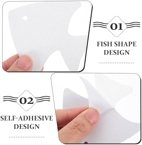 MAGICLULU Bathtub Anti Slip Stickers 12pcs Fish Shape Decals