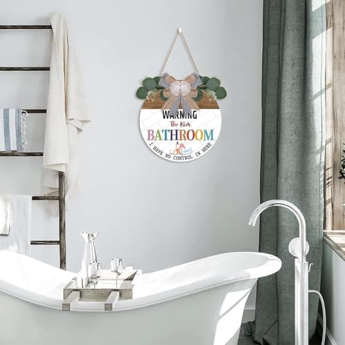TOARTi Playful Kids Bathroom Wood Sign