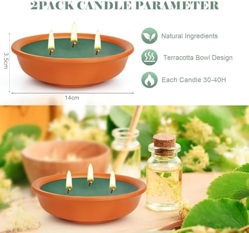 Citronella Candles Outdoor Double Pack