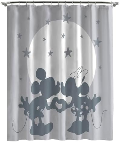 Jay Franco Disney Mickey Mouse and Minnie Shower Curtain - 70x72 Inch