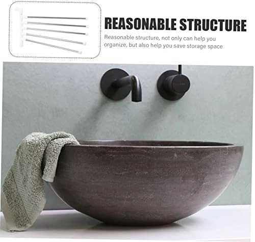 1Set Stainless Steel Rotating Towel Rack for Space-Saving Bathroom Storage