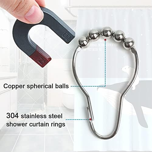 Elegant 304 Stainless Steel Acrylic Shower Curtain Hangers